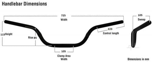 RENTHAL HANDLEBAR 755-01-SI 22MM ROAD MEDIUM SILVER