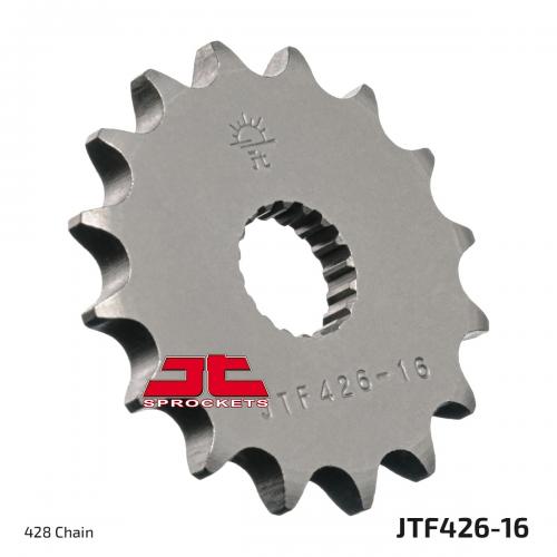 JT SPROCKETS FRONT STEEL 16T, 428 JTF042616