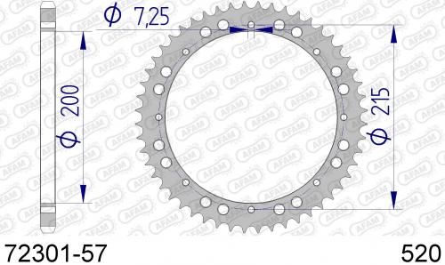 AFAM REAR ALU 57T, 520
