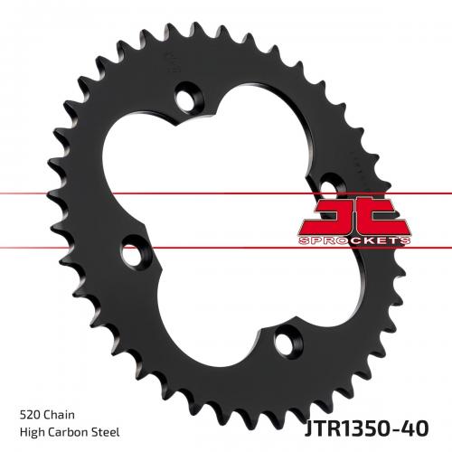 JT SPROCKETS REAR STEEL 40T, 520 JTR135040
