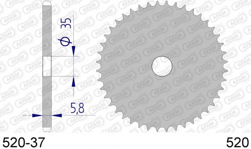 AFAM REAR ALU, BLANK, 520 AF352037