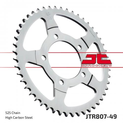 JT SPROCKETS REAR STEEL 49T, 525