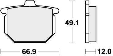 SBS 508HF BRAKE PADS ORGANIC