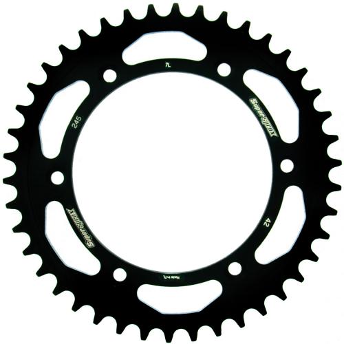 SUPERSPROX SUPERSPROX REAR STEEL 42T, BLACK, 520 SU424542B