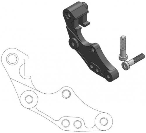MOTO MASTER 211070, CALIPER ADAPTER BRACKET