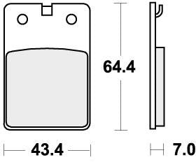 SBS 605HF BRAKE PADS ORGANIC