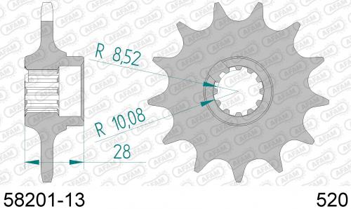 AFAM FRONT 13T, 520 AF15820113