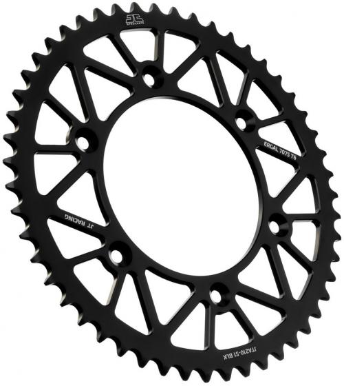 JT SPROCKETS REAR RACELITE ALU 51T BLACK, 520 JTA021051Z