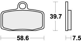 SBS 885CS BRAKE PADS ORGANIC
