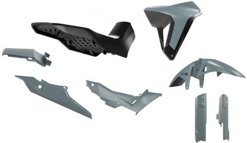 RTECH PLASTIC KIT 7 PCS HONDA QUANTUM GREY-BLACK