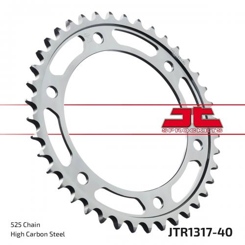 JT SPROCKETS REAR STEEL 40T, 525 JTR131740