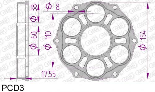 AFAM SPROCKET CARRIER, PCD3