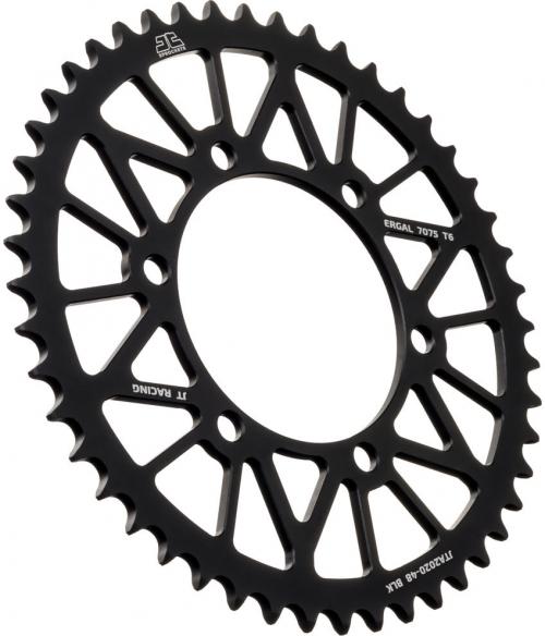 JT SPROCKETS REAR RACELITE ALU 48T, BLACK 520 JTA202048BLK