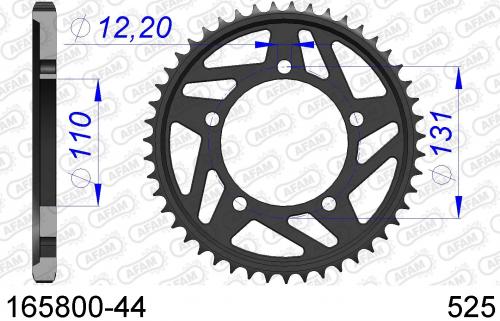 AFAM REAR ALU 44T, 525 AF516580044