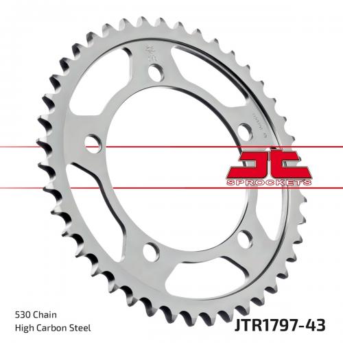 JT SPROCKETS REAR STEEL 43T, 530 JTR179743