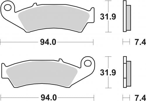 SBS 139HF BRAKE PADS ORGANIC