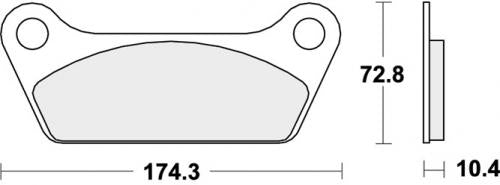 SBS 553H.CT BRAKE PADS ORGANIC