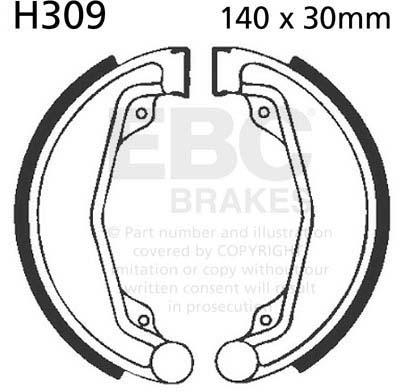 EBC H309 EBC BRAKE SHOES