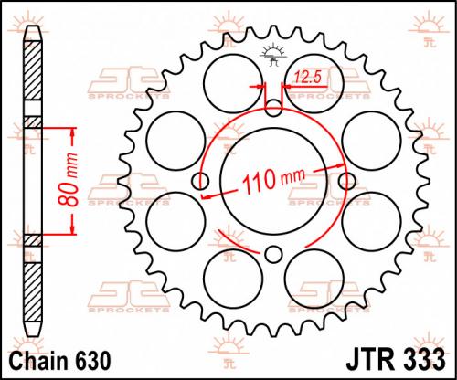 JT SPROCKETS 333-38 REAR SPROCKET