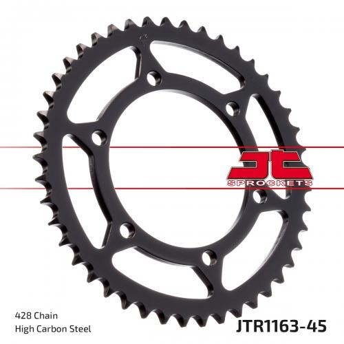 JT SPROCKETS REAR STEEL 45T, 428 JTR116345