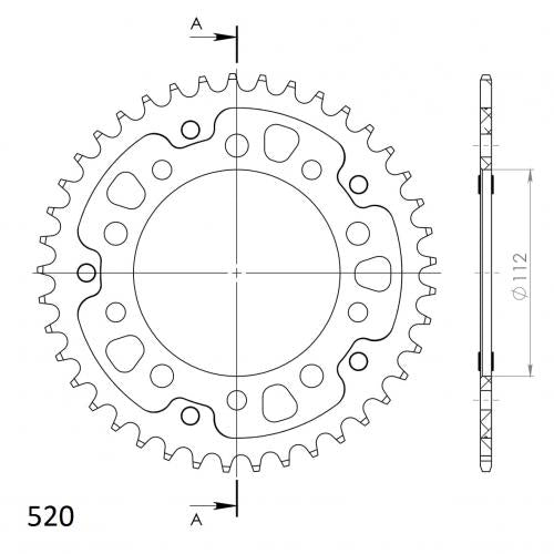 SUPERSPROX SUPERSPROX REAR ALU 41T, BLUE, 520 SU2130341D