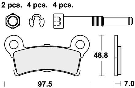 SBS 904H.LS BRAKE PADS SINTER