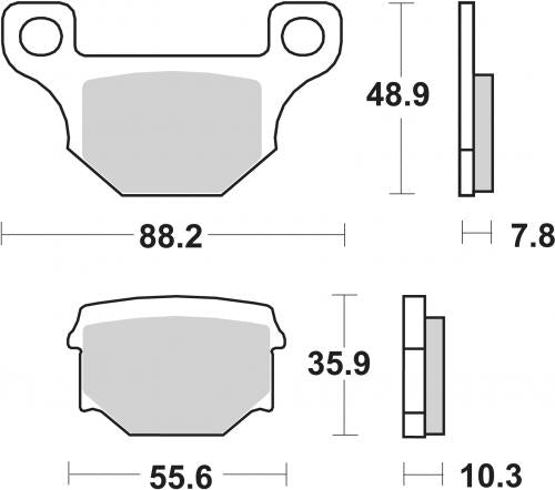 SBS 203HF BRAKE PADS ORGANIC