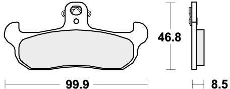 SBS 608HF BRAKE PADS ORGANIC