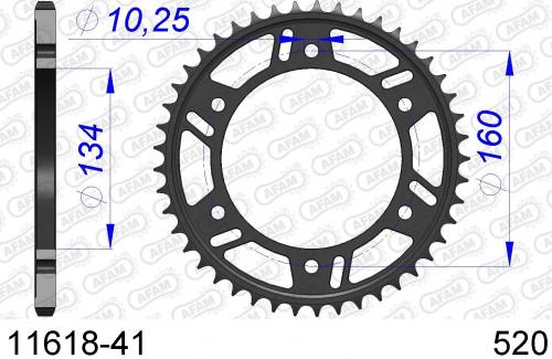 AFAM REAR ALU 41T, 520 AF51161841