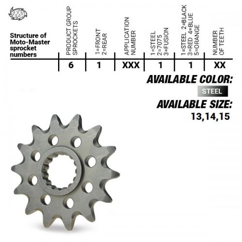 MOTO MASTER FRONT STEEL 14T, 520 37610071114