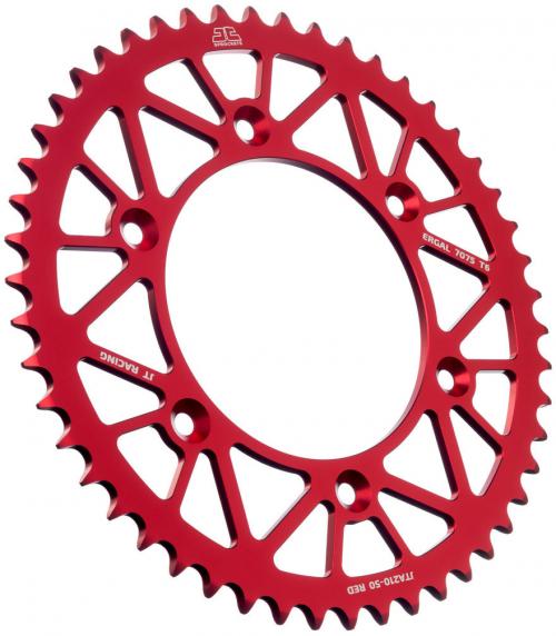 JT SPROCKETS REAR RACELITE ALU 50T RED, 520 JTA021050RED