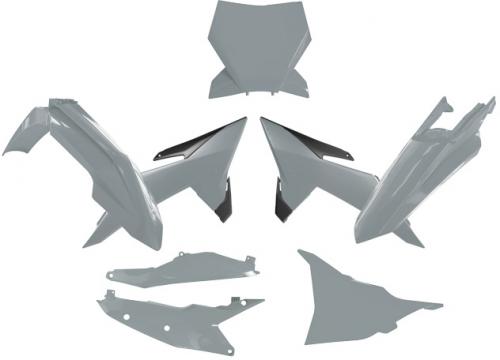 RTECH PLASTIC KIT 6 PCS KTM QUANTUM GREY-BLACK