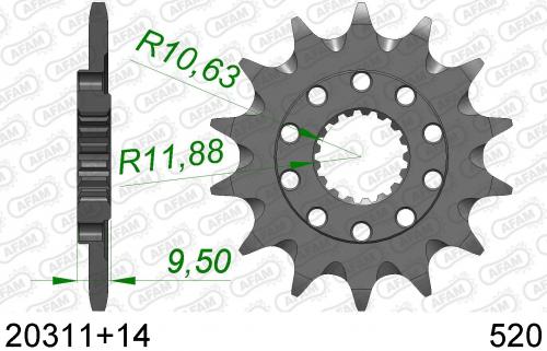 AFAM FRONT 14T, 520 AF12031114S