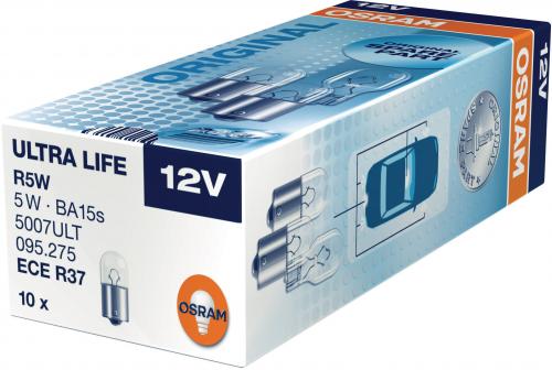 OSRAM 12V 5W BA15S ULTRA LIFE 10-BOX