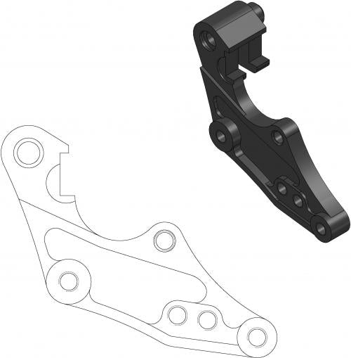 MOTO MASTER 211060, CALIPER ADAPTER BRACKET