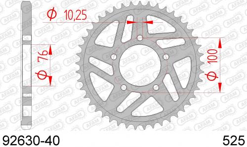 AFAM REAR STEEL 40T, 525 AF29263040