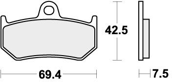 SBS 763HF BRAKE PADS ORGANIC
