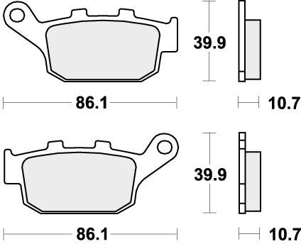 SBS 614LS BRAKE PADS SINTER