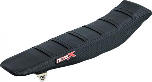 CROSS X SEAT COVER, BLACK-BLACK-BLACK(WITH STRIPES) M4223BBB