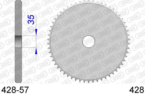 AFAM REAR ALU, BLANK, 428 AF342857