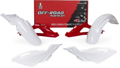 RTECH PLASTICS KIT 5 PCS HUSQVARNA (OE) WHITE/RED 563220566