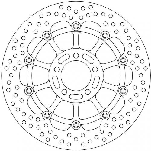 MOTO MASTER 113117, HALO FLOAT ALU OFFS. DISC 300