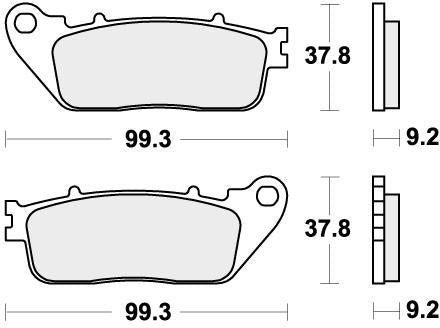 SBS 862HF BRAKE PADS ORGANIC