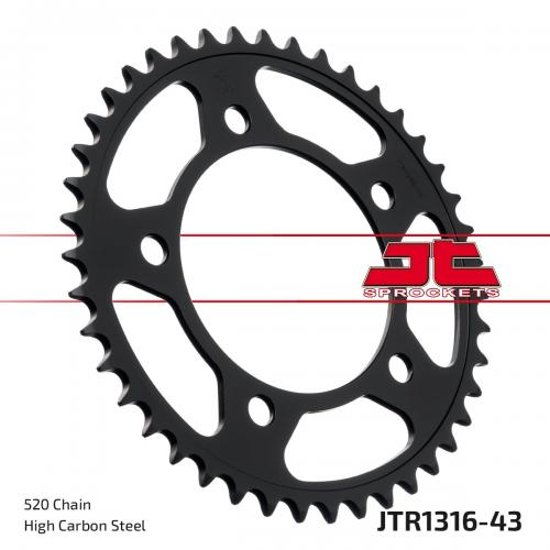 JT SPROCKETS REAR STEEL 43T, 520 JTR131643