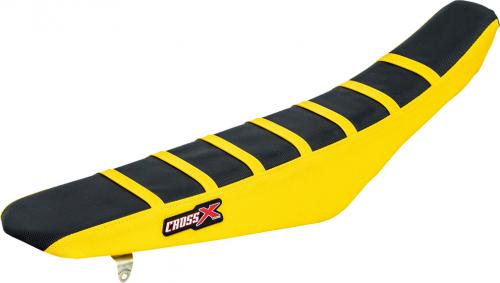 CROSS X SEAT COVER, BLACK/YELLOW/YELLOW (STRIPES) M3093BYY