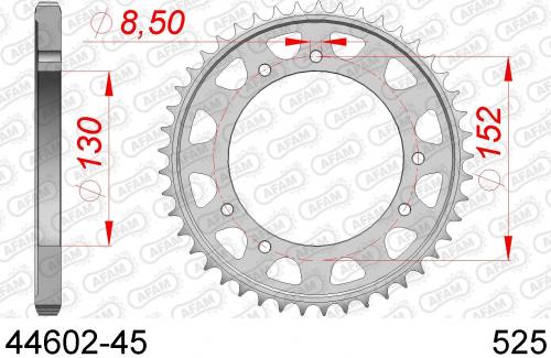 AFAM REAR STEEL 45T, 525 AF24460245