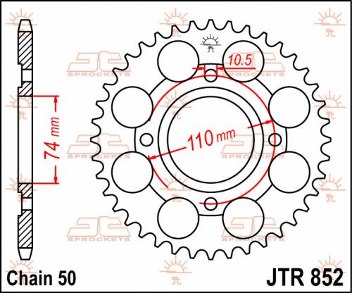 JT SPROCKETS REAR STEEL 41T, 530 JTR085241