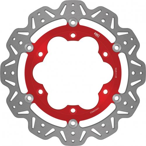EBC BRAKE DISC VR629RED VEE FLOATING DISC RED CENTRE