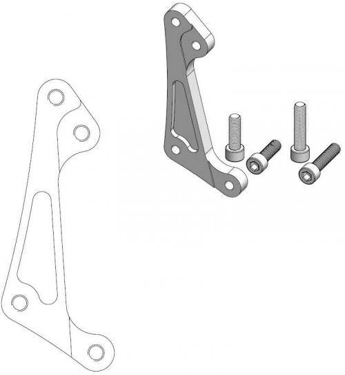 MOTO MASTER 211104, CALIPER ADAPTER BRACKET