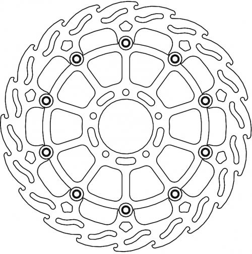 MOTO MASTER 112298, FLAME FLOATING ALU DISC